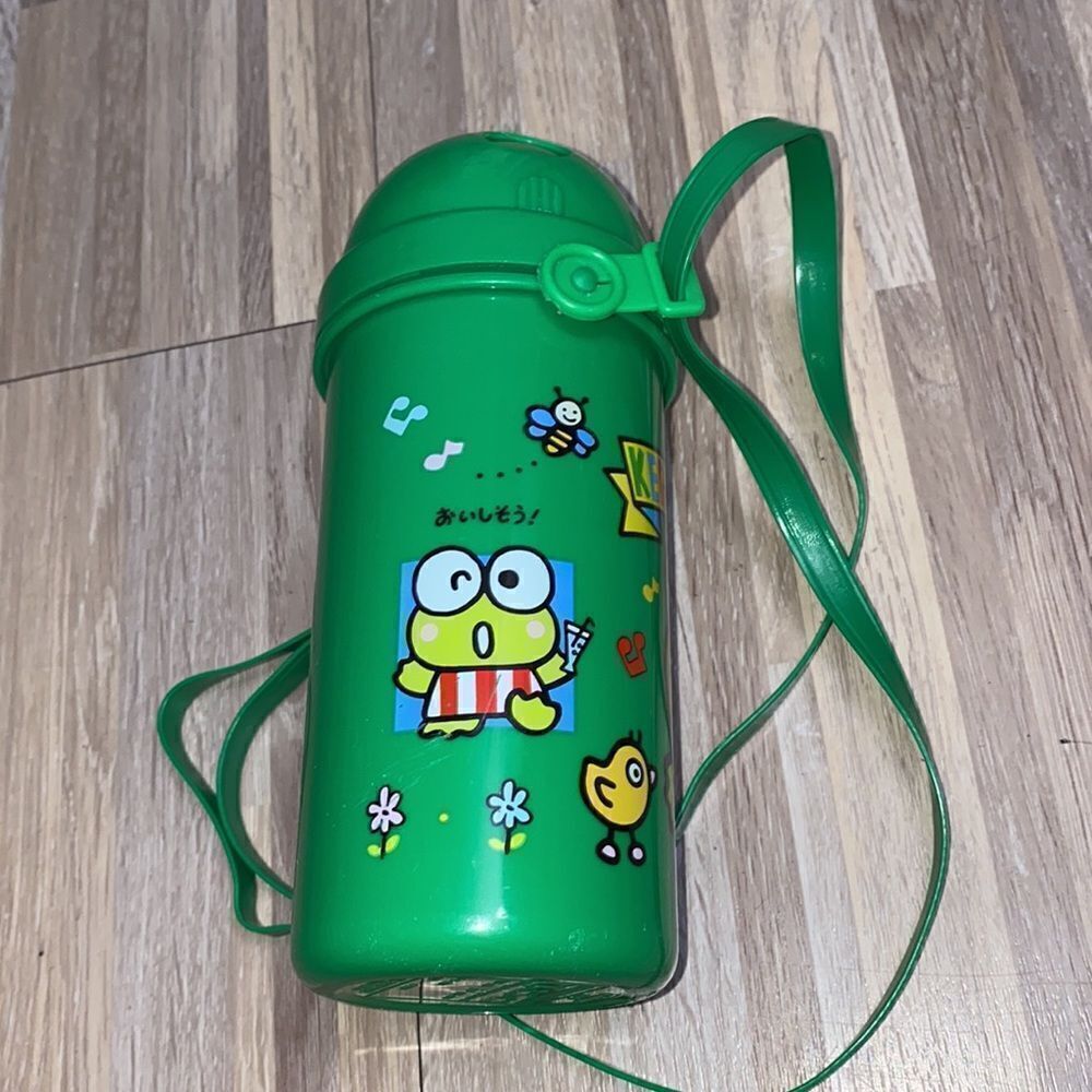 Sanrio Japan Kero Kero Keroppi Cup Bottle Carry Strap crossbody bag Holder - Picture 7 of 8